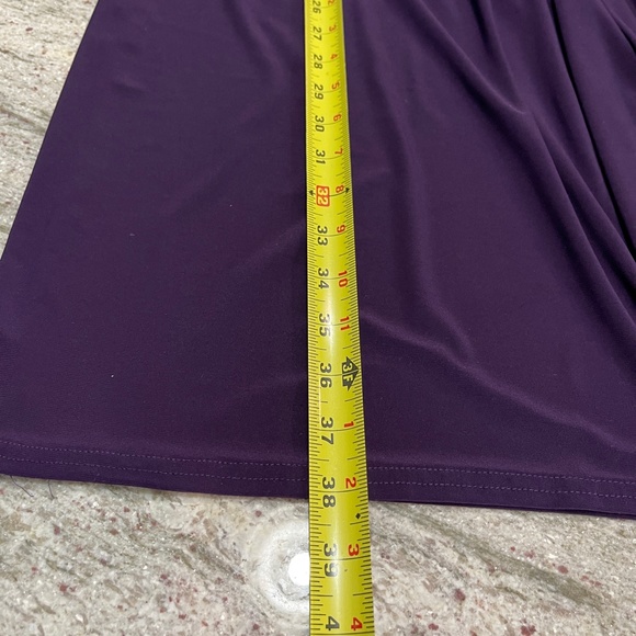 Eliza J Royal Collection Long Sleeve V Neck Mini Dress Stretch Purple - Picture 13 of 13